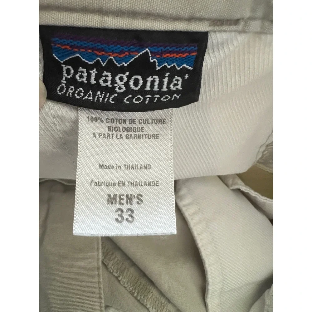 Patagonia Mens Organic Cotton Canvas Shorts Khaki Tan Size 33 57672S8
